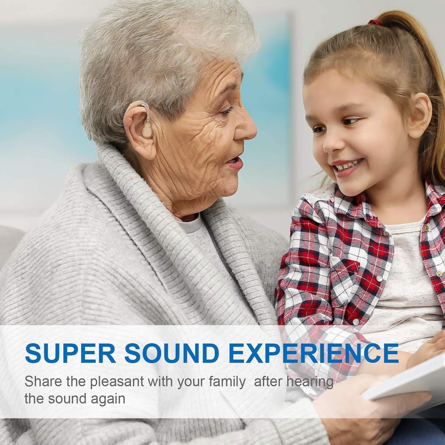 MORGHULIS MORGHULIS ound Enhancer Hearing Aid Bionic Ear Sound Amplifier Mini Size BTE Behind Cyber Sonic Ear hearing machine Behind the Ear Hearing Aid Bionic Ear Sound Amplifier PACK of 1