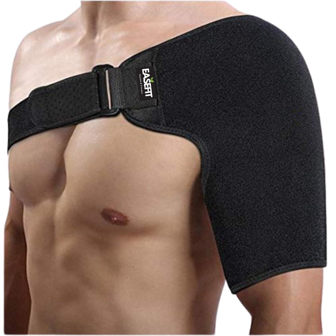 EASEFIT EASEFIT Shoulder Sling Support Wrap for Rotator Cuff, Dislocated AC Joint, Labrum Tear, Shoulder Pain Relief for Men and Women, Shoulder Immobilizer Belt, Black, (UNIVERSAL)