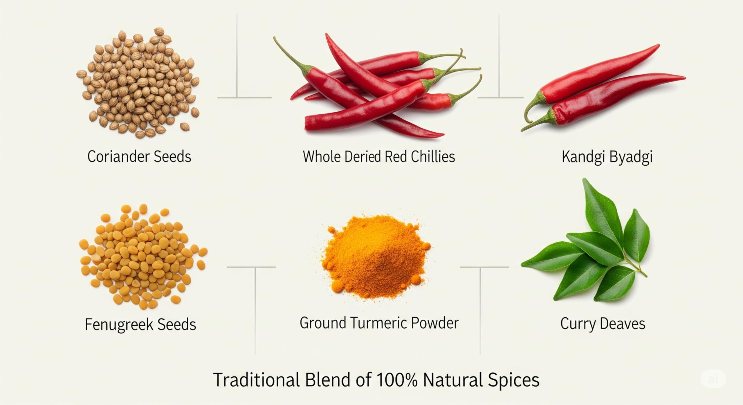 Generic ANNAPOORNA Sambar Powder 50 g | Pack of 5 | Total 250 g | The Taste that Unites | Handpicked Taste of Homemade Spice Products Since 1975