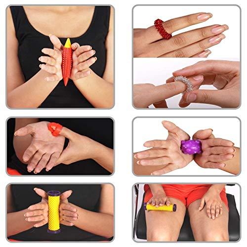 ESCOR ESCORB Acupressure Magnetic Pyramid Mat Kit for Total Health n Pain Relief Useful for Heel Knee Leg-Pain Sciatica Cramps Migraine Depression n Boost the Immune System (Multicolor) ESC-01-YLO-02-PACK-0