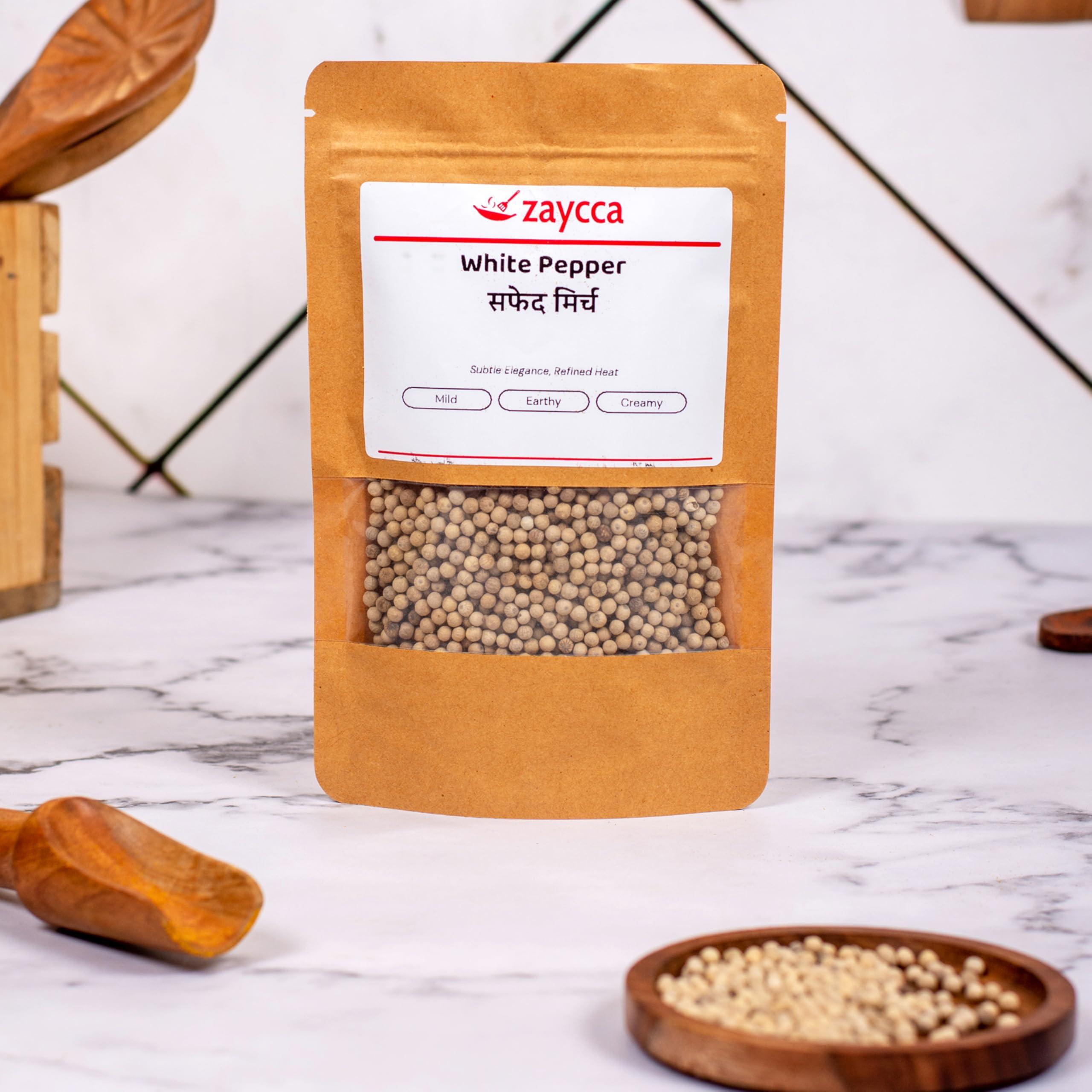 Zaycca White Pepper | Safed Mirch | 100grms
