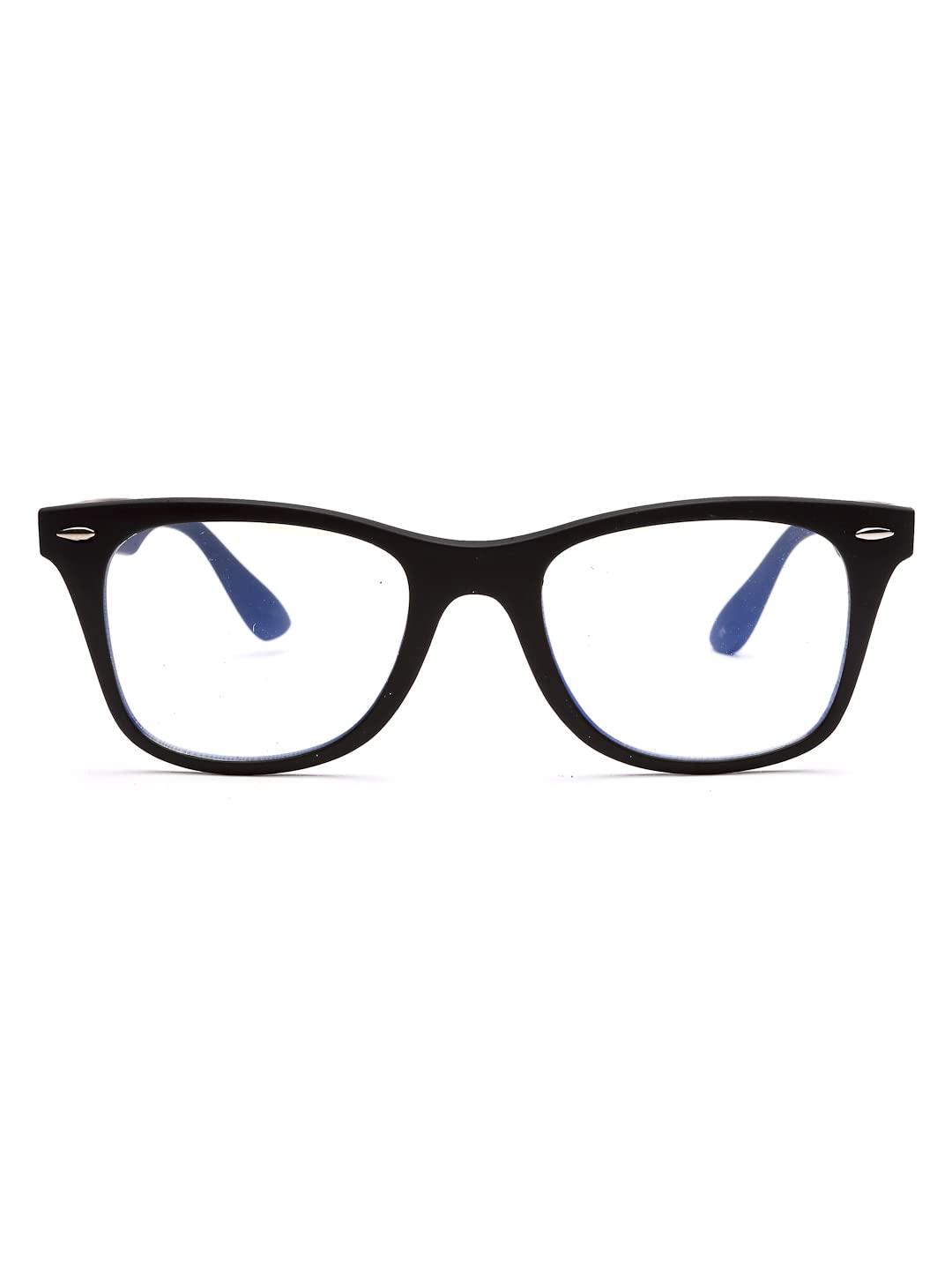 VELOCITY STUDIO Velocity Blue Ray Protection Black Oval Frame Computer Eyeglasses For Men