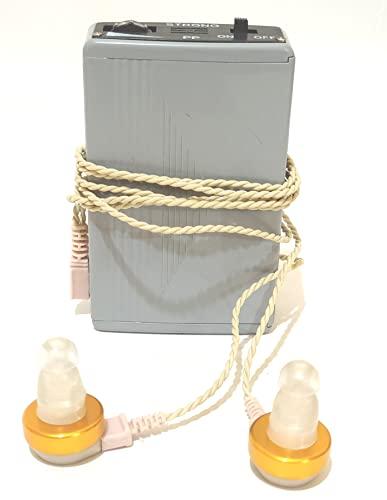 Power Sound,Germany Power Tone for Both Ear with V Cord mini Hearing Aid Power Pocket Super Model with Volume Setup multi Channel kanki machine for Profound hearing loss People