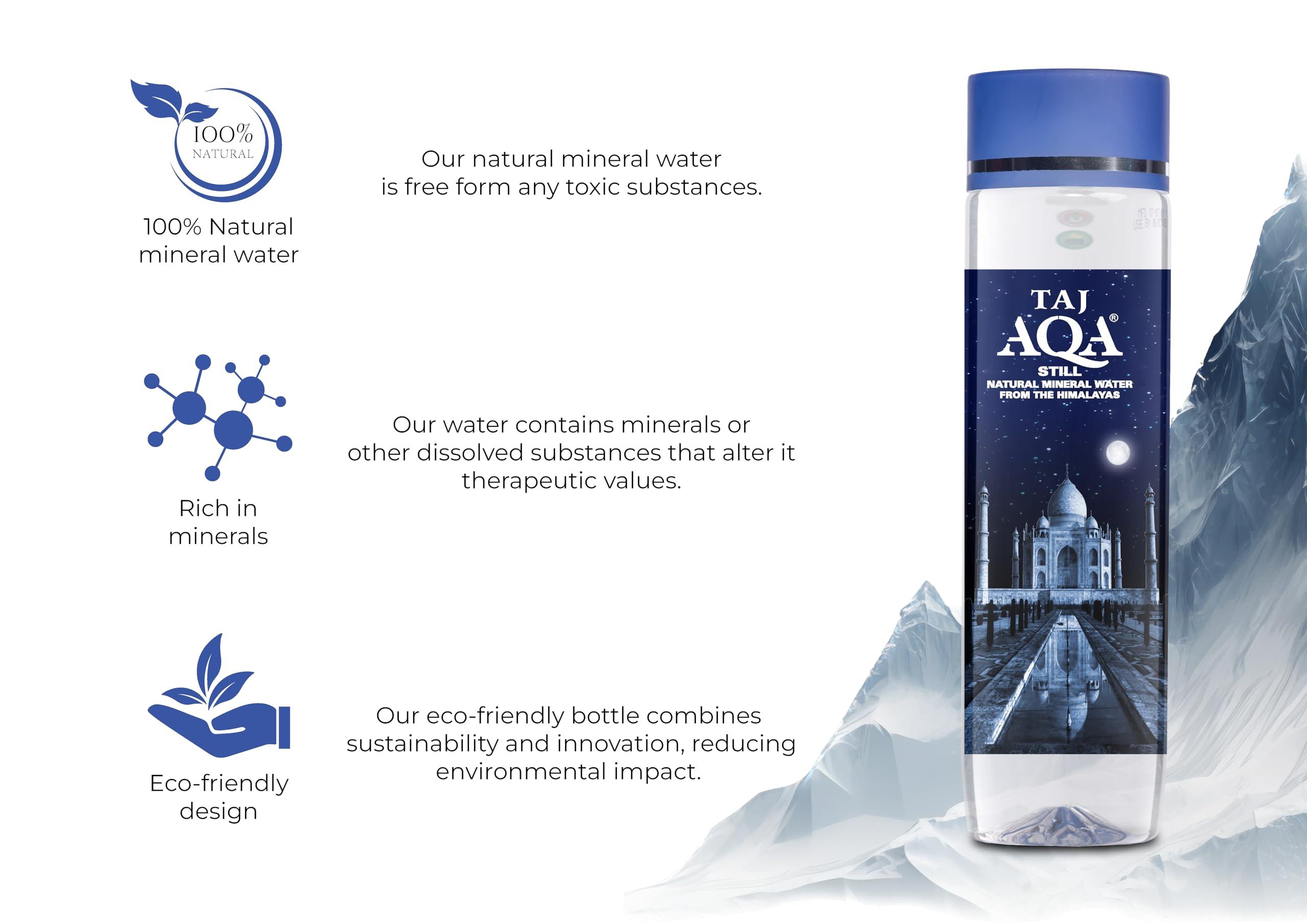 VARAHI Taj AQA Naturally Alkaline Mineral Water-500ml (Pack of 24 Bottles) | Natural Mineral Water Bottle