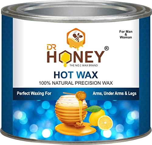 DR HONEY DR HONEY hot wax 600 gram milky and soft wax Hair Removal Wax For Arms, Legs, Chest, Back, and Full Body | Men & Women | Tan Removal | Oily to Normal Skin (600 gram) (Pearl)
