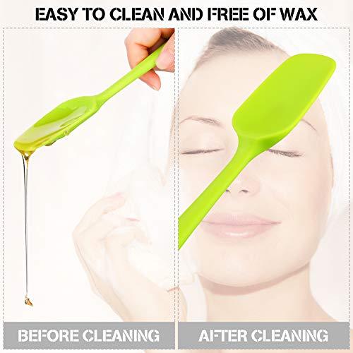 Patelai 3 Pieces Non-stick Wax Spatulas Silicone Waxing Applicator Hair Removal Waxing Applicator Reusable Large Hard Wax Sticks for Home Salon Body Use