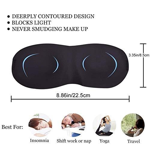 JENICO WORLD JENICO WORLD Blind Sleeping Eye Mask Slip Night Sleep Eye black 3D Cotton Cover Super Soft & Smooth Travel Masks for Men Women Girls Boys Kids (2)