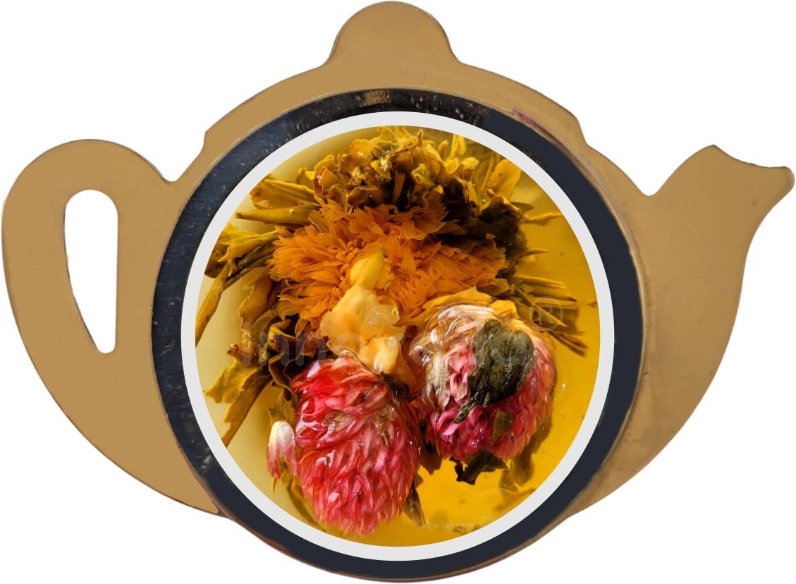 INNOVEDA Blooming Tea | Flower Tea Balls 30 Tea Cups (5 Tea Balls)