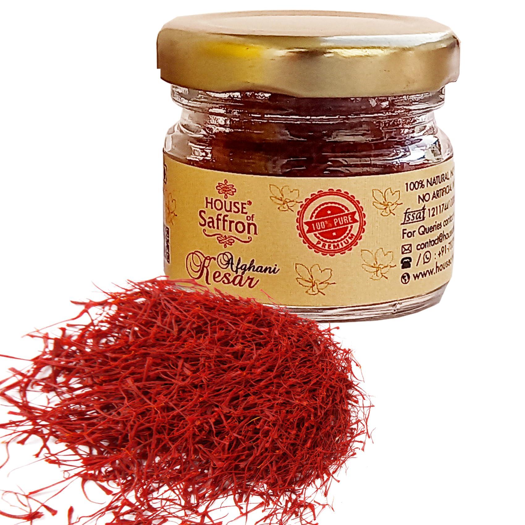 House of Saffron House of Saffron 1gram Afghani Kesar Pure, Natural and Finest Grade Keshar (1Gram - 1 Pack of 1gram)