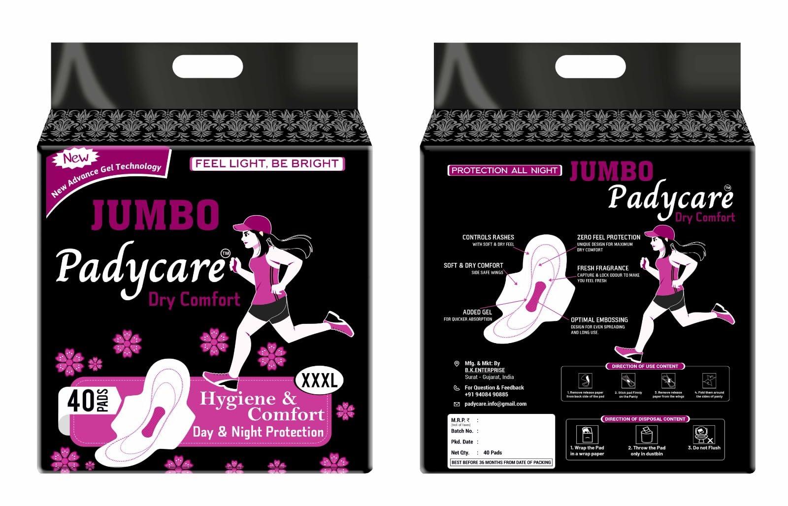 Padycare Padycare maxi care Sanitary Napkin Regular Pad 40 Pads Day & Night Protection-XXXL Size