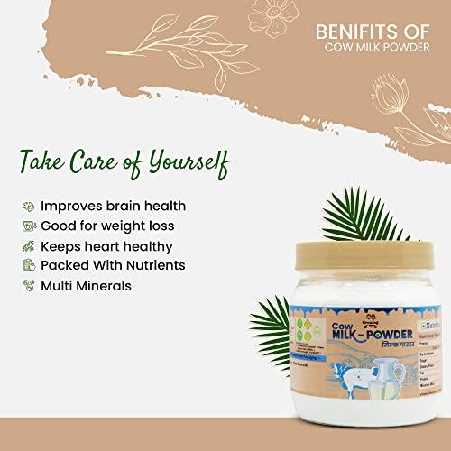 Growing Villagers Growing Villagers Natural Cow Milk Powder | Whole Milk Cream Freeze Dried Organic Grass Fed A2 Cow Milk Powder | Multipurpose Use | No Additives No Preservatives | 150 Grams