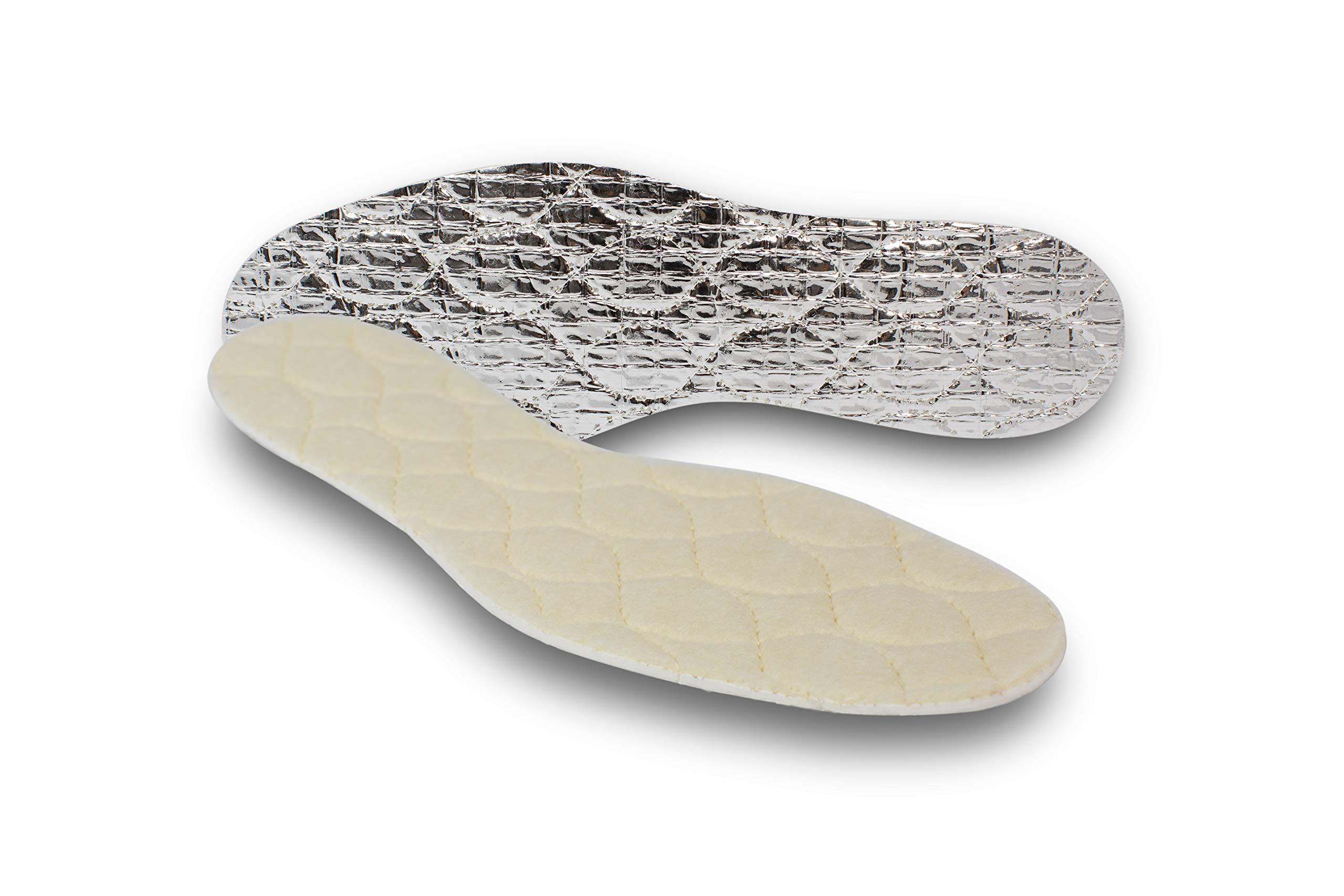 Pedag Pedag 145 Solar Insulating Insole with 3 Layer Thermal Shield: Wool, High Tech Foam and Special Aluminium Reflector, Women\'s 10/Men\'s 7