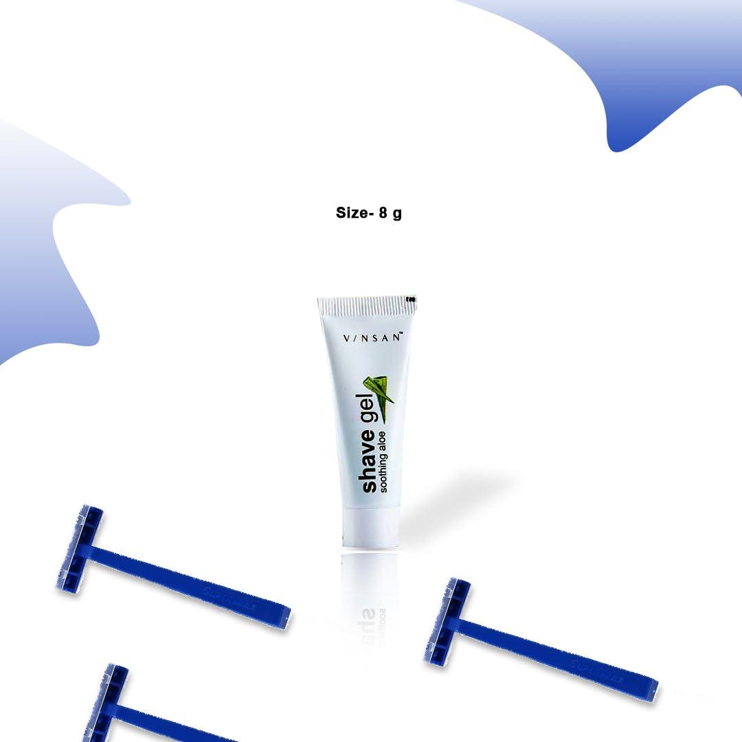 Clayherbs Clayherbs Shave Kit in Bulk, Smooth Shave Disposable Razor and Cream(8g), Individually Wrapped Toiletries Amenities for Hotel Travel Shaving Set Travel Size Toiletries Camping and Travel (25 Sets)