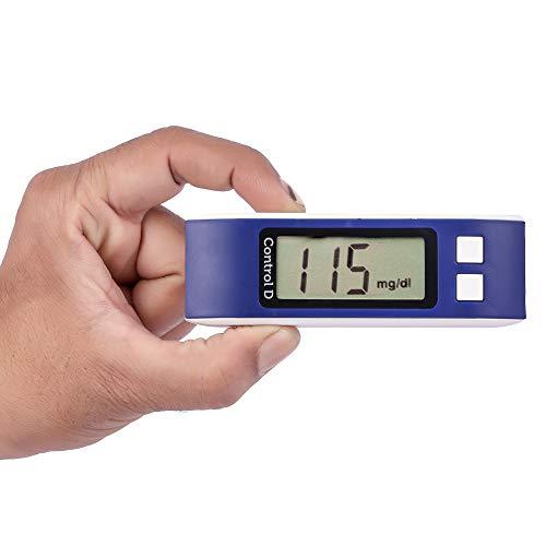 Control D Control D Blue Glucose Blood Sugar testing Machine with 100 Strips Glucometer
