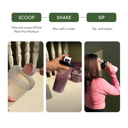 cosmix Cosmix Pure Plant Pre-Workout|For Caffeine-Free Energy&Endurance|For Muscle Recovery|60G (50 Servings)|Beetroot Nitrates&Coconut Mcts|No Preservatives/Added Sugar|Vegan|200G(Pack Of 1),Powder