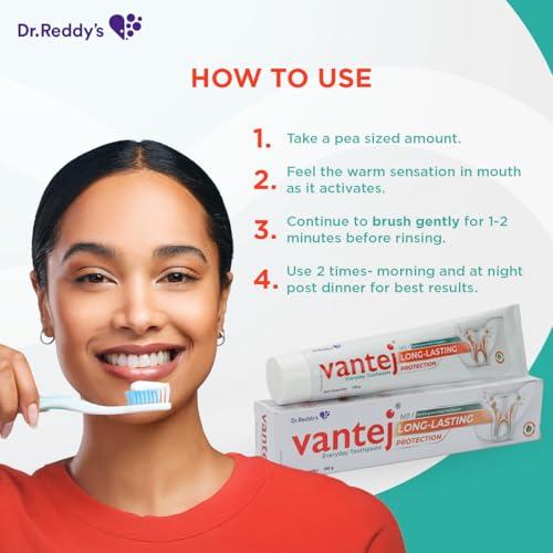 Vantej Vantej Toothpaste for Sensitive Teeth, Dentist recommended, sensitivity toothpaste for everyday use - 100g, white x Pack of 2