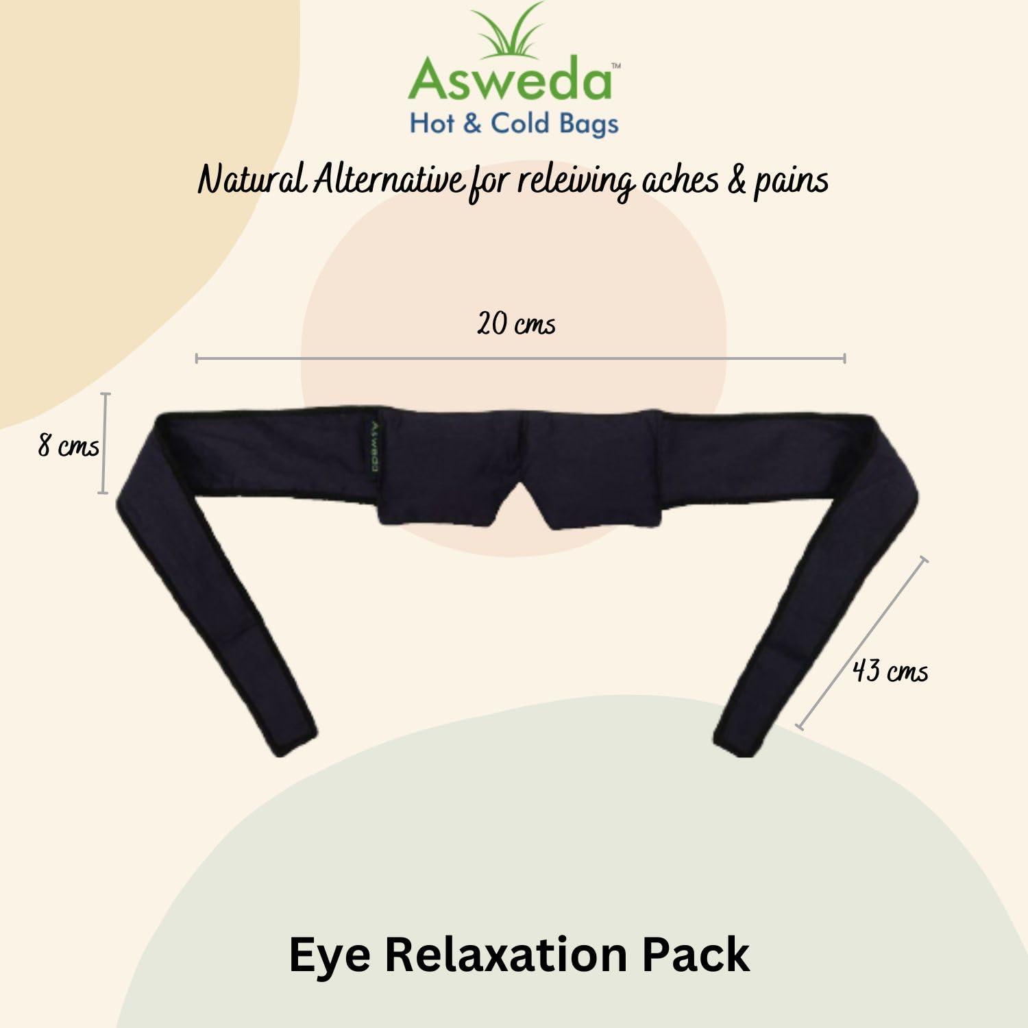 Asweda Hot & Cold Bags Asweda Hot & Cold Bags Eye Pack For Dry Eyes/Tired Eyes/Relaxation. Natural Hot & Cold Soothing Wheat Bag. Warm Or Cold Compress Eye Mask For Dry Eyes. Reusable, Microwaveable (Blue)