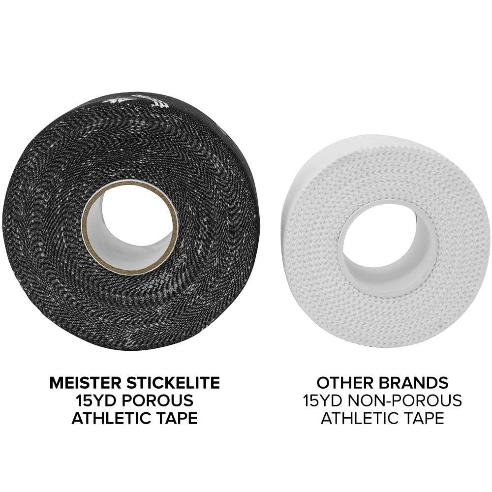 Meister Meister StickElite Professional Porous Athletic Tape - 15yd x 1.5\" - Black - 2 Rolls