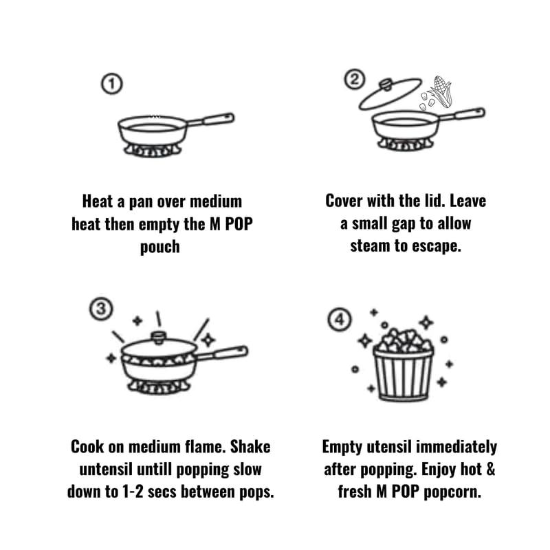 M POP M POP Magical Butter Instant Popcorn with Magic | Theatre Like Popcorn at Home (70g, Pack of 10)