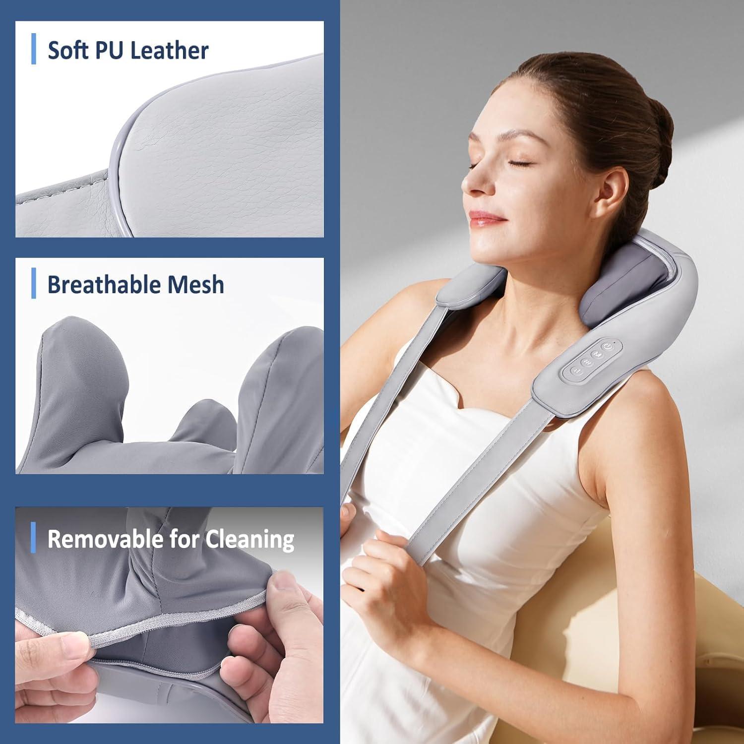 SEAHELTON SEAHELTON Neck and Back Massager, Neck Massager with Heating, Body Massager for Body Aches and Pains Relief, Electric Wearable 5D Cervical Neck Massage Machine for Deep Tissue Neck, Back, Shoulders, Waist and Legs - 6 Month Warranty