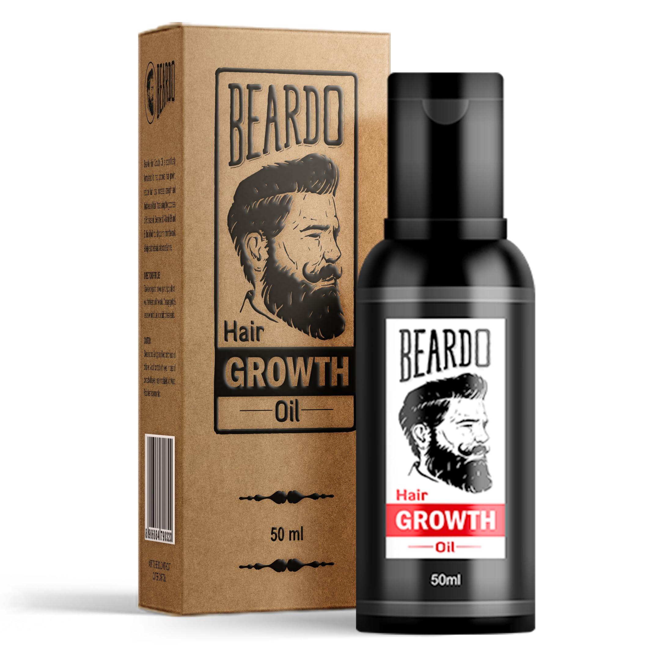 BEARDO Beardo Beard & Mustache Growth Combo | Mustache Growth Roll On 8ml & Beard n Hair Growth Oil 50ml (Set of 2)