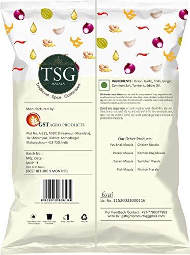 TSG Masala TSG Masala Kala Masala (200g), Kanda Lasun Masala (200g), Maharashtrian Kanda (Onion) Lasun/Lahsun (Garlic) Masala & Maharshtrian Goda Masala