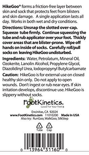Foot+Kinetics HikeGoo Blister Prevention Cream Specifically Formulated for Feet (3 oz)