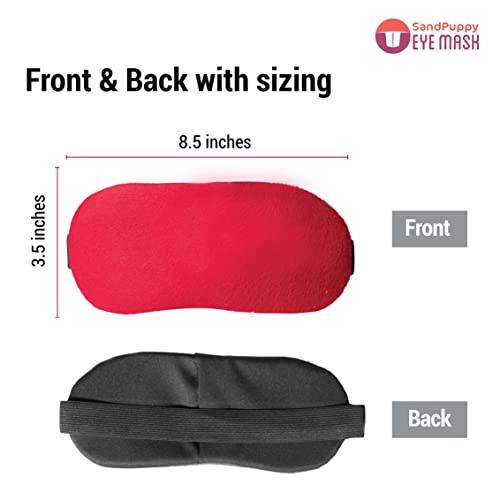 SandPuppy SandPuppy Eyemask - Eye Mask for Sleeping, Meditation, Traveling & Nap Anytime Anywhere | 100% Light Blocking Soft Fleece Fabric material (Coral Red)