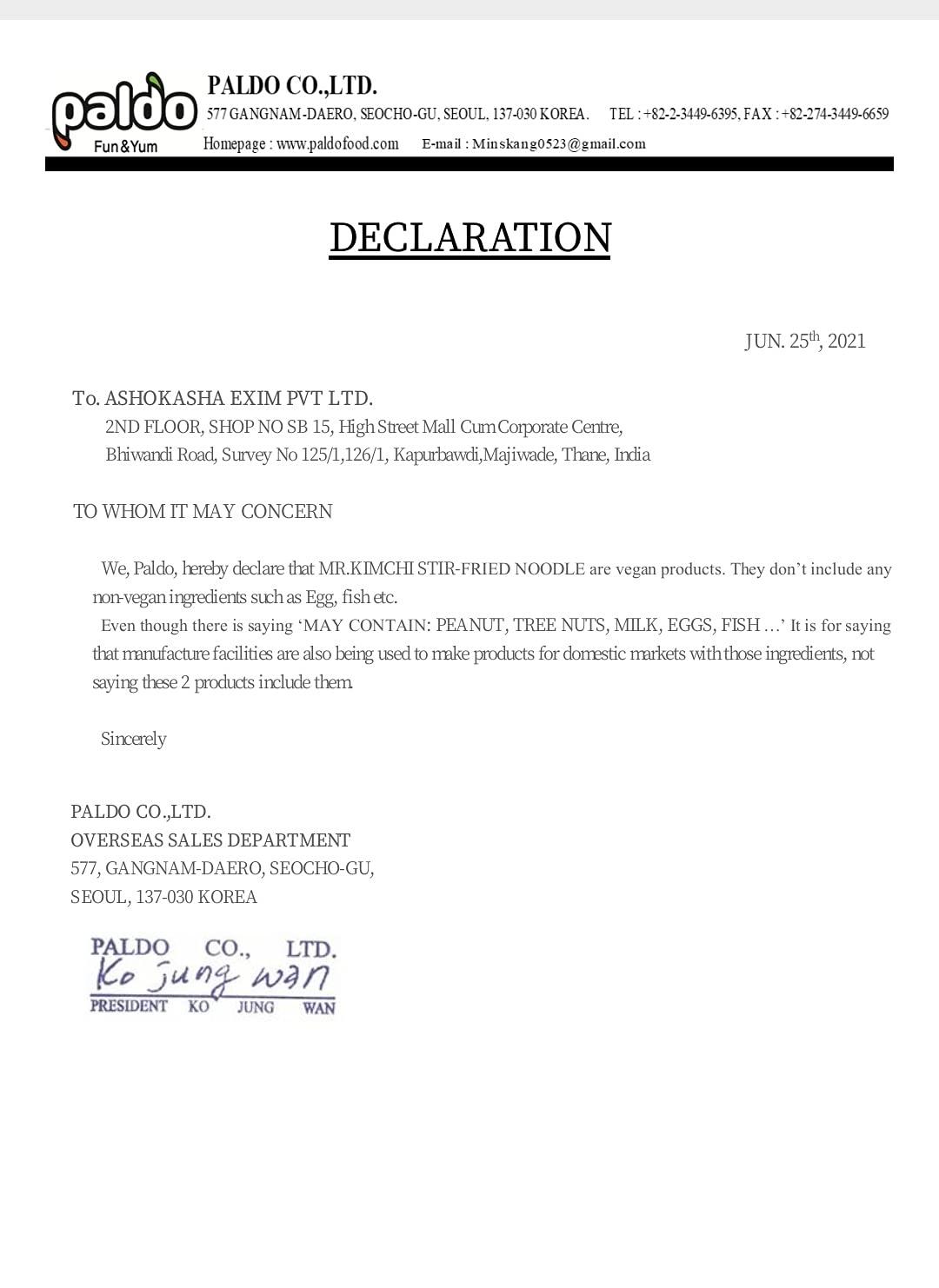 Paldo Paldo Fun & Yum Mr. Kimchi Noodles, Original Vegetarian Korean Ramyun, Stir Fried Kimchi Ramen, 134 Grams(Pack of 4)