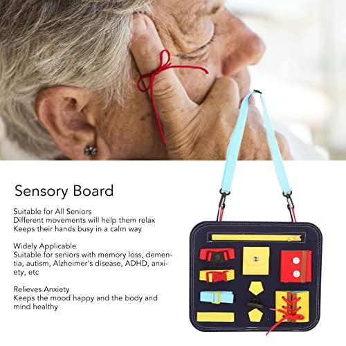 RTLR Activity Board Toy, Sensory Board Zip Button Design Interesting Anxiety Relief for Dementia for Seniors