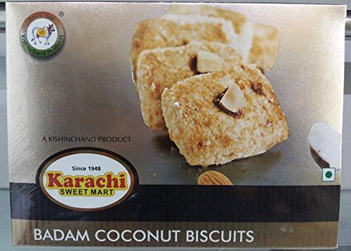 Karachi Sweet Mart KARACHI SWEET MART Badam Coconut Biscuits 600g (Pack of 2, 300g x2)