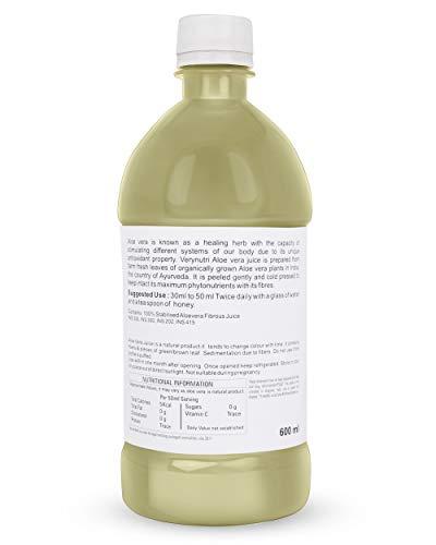 verynutri Verynutri Aloe Vera Fibrous & Honey Lemon Ginger Juice- 1200 Ml (Pack of 2-600 Ml each) | Organically Grown| Immunity Booster | Health Juices.