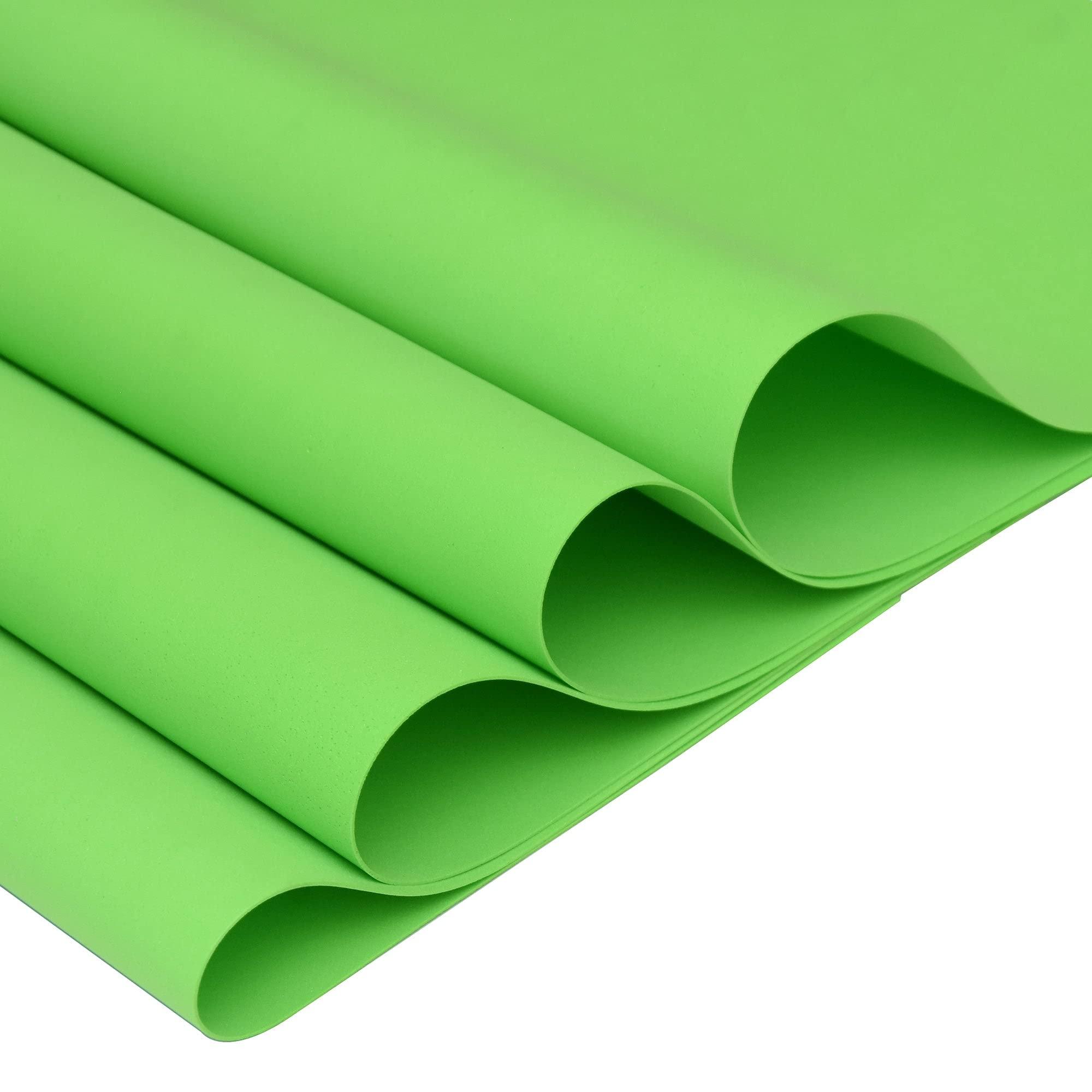 Little Birdie Little Birdie Bloom Foam Sheet for Craft Lime Green |Eva Foam Paper for Scrapbooking, Craft Projects, Decorations | Foam Paper for Flower Making 35cm X 30cm, 0.7mm (Pack of 2, 8 Sheets)