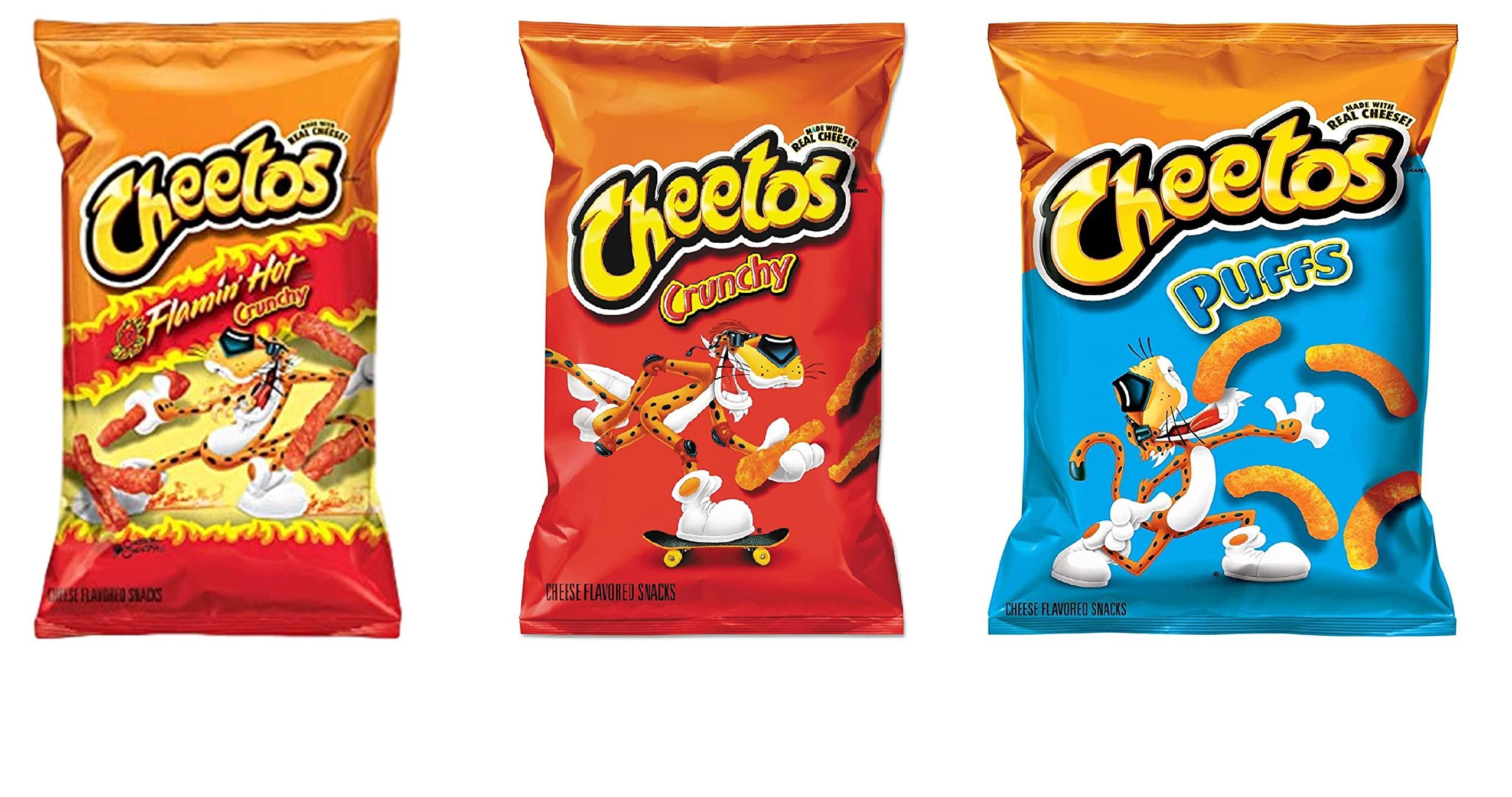 FritoLay Cheetos Variety Pack, Cheetos Flamin Hot, Cheetos Crunchy, Cheetos Puff Each 226g Pack Of 3 (U.S.A)