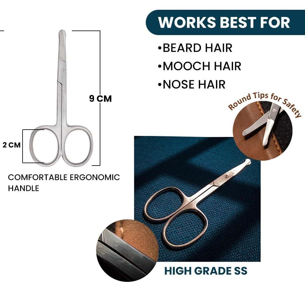 Generic Precision Nasal and Ear Scissor for Grooming - Stainless Steel Nose Hair Trimmer and Ear Hair Removal Tool - Professional Facial Hair Trimming Scissor