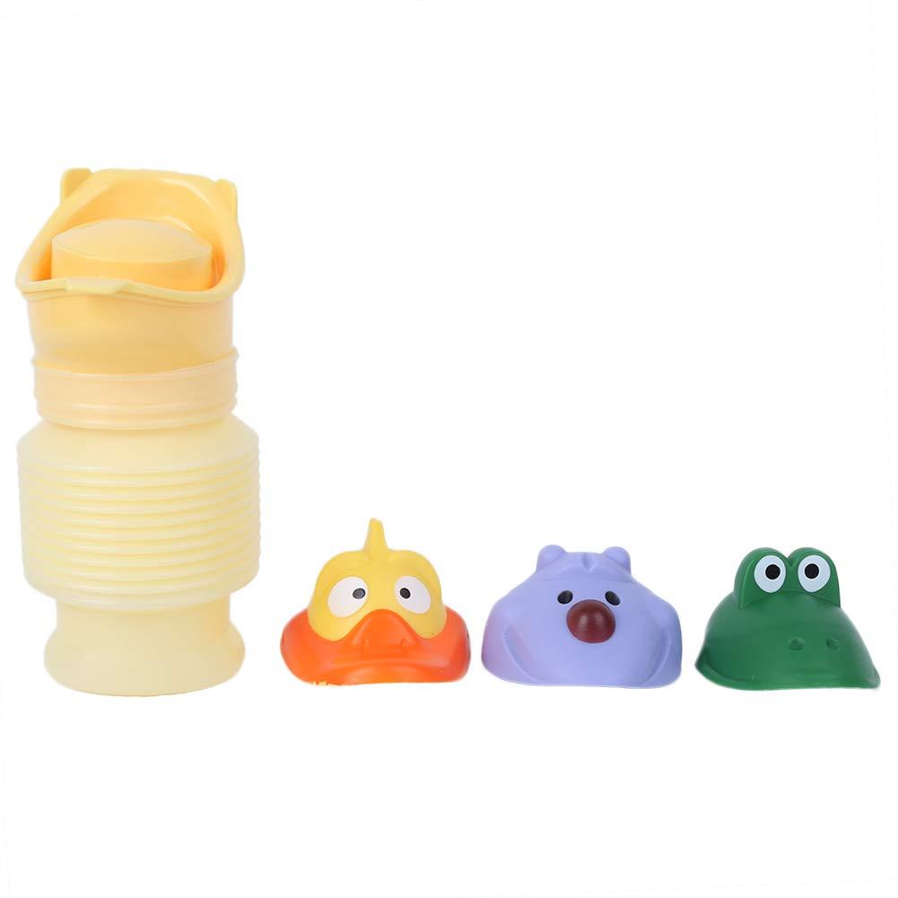 cigemay Shrinkable Urinal, Pee Cup Personal Mobile Toilet Mini for Kids Adult for Car for Camping for Travel(Yellow)