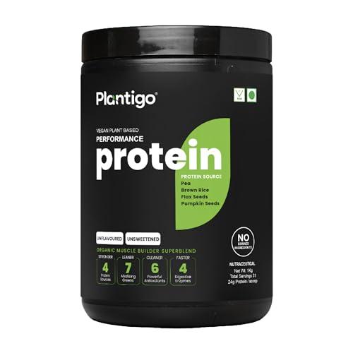 PLANTIGO Plantigo Plant Protein Powder 1kg Unflavoured, Unsweetened | 30g Protein, 5g BCAA, 2g Leucine Per 40g Scoop | No Sugar, No Sweetener, No Preservatives Protein Powder for Women, Men, Diabetes