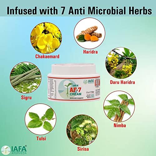 IAFA IAFA Ayurvedic AF-7 Cream 50gms- Natural cure for Fungal infections | Fast Relief from Ringworm, Skin infections, Jock itch, Anti chafing, Intimate area itching, Skin rashes, Skin allergy | Anti Itching | Irritation | For All skin problems | Daad khu