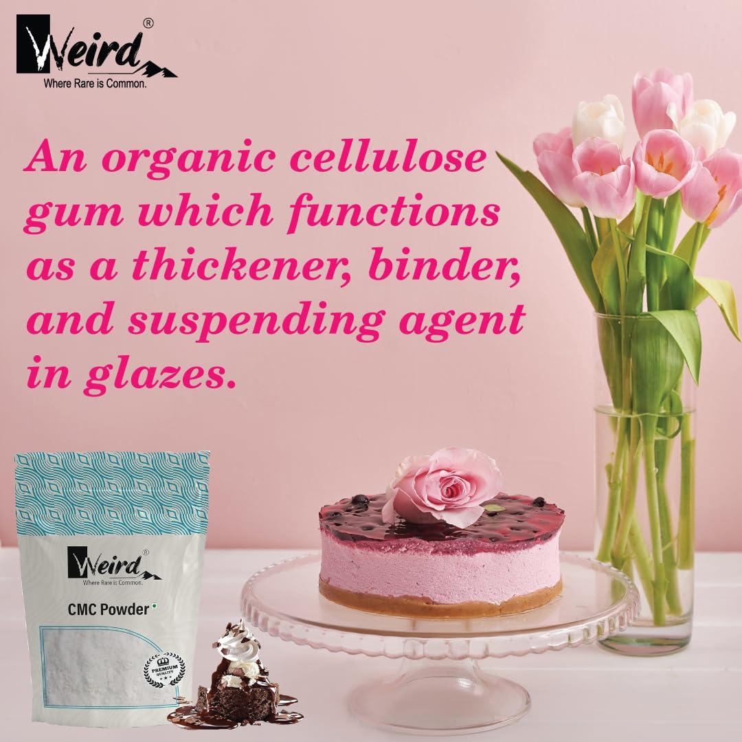 WEIRD CMC Powder for Ice Cream 250 GM | Carboxymethyl Cellulose Powder for Soft | Smooth | Creamy Ice Cream (Kulfi) | Cake Fondant & Royal Ice Cream | Thickening & Binding Agent