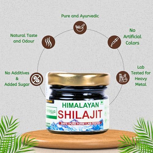 Him Arogya Him Arogya Pure Himalayan Shilajit - 10g | Anti-Oxidants & Fulvic Acid Enriched | Organic Shilajeet For Stamina, Immunity and Overall Wellbeing for Men and Women - Pack Of 1
