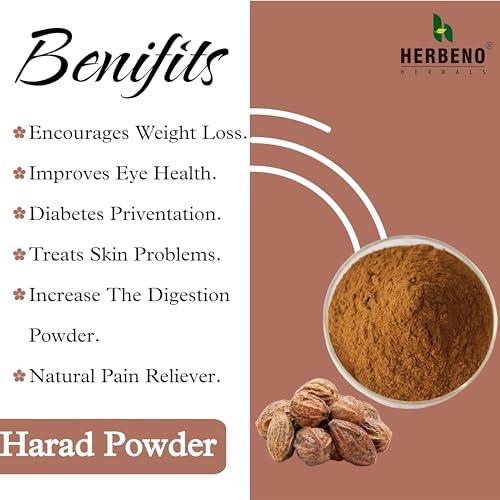 HERBENO HERBENO Harad/Haritaki Powder For Dark Circles, Face, Skin And Healthy Digestion - 200 Gram