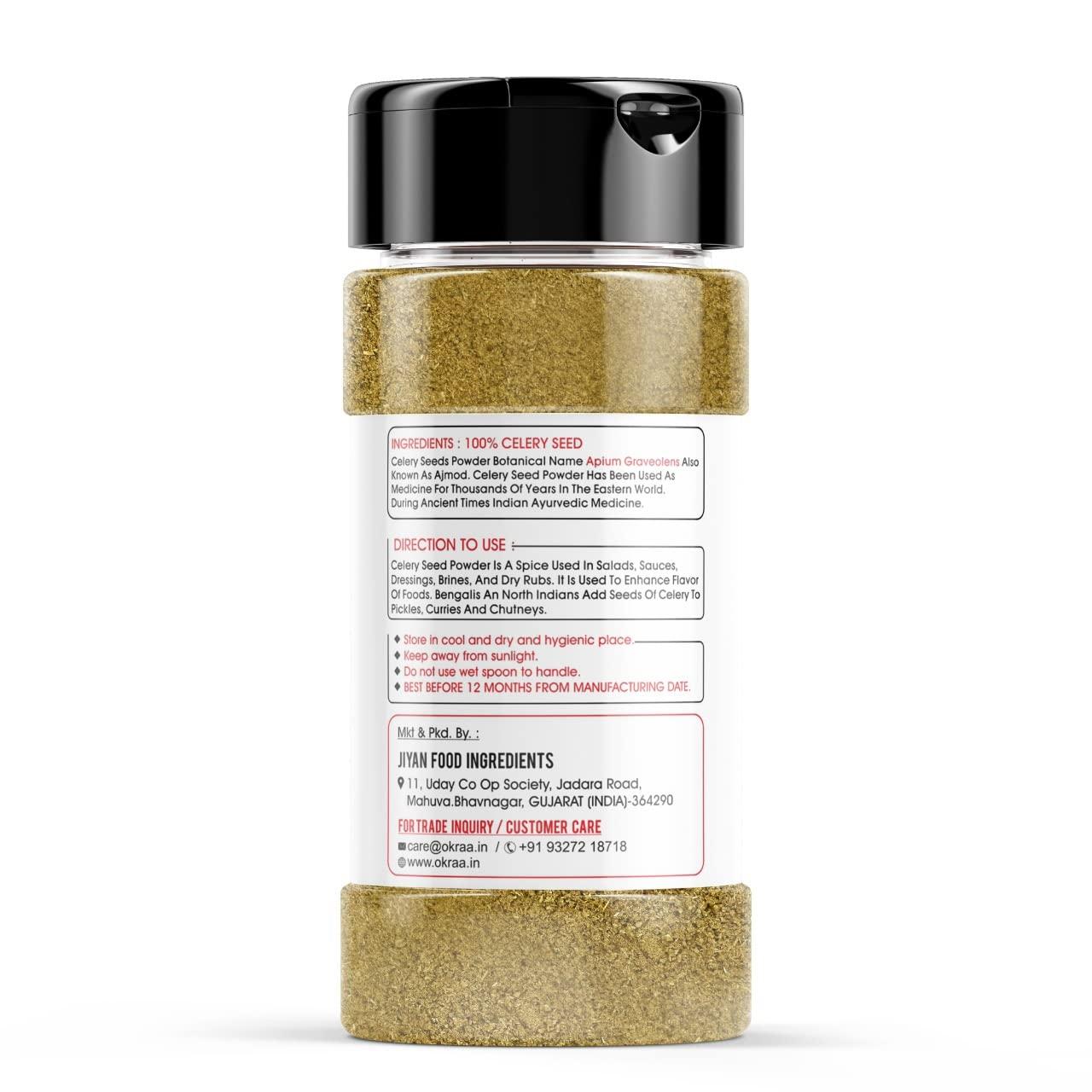 OKRAA OKRAA Celery Seed Powder (Ajmoda Seed) -100 GM