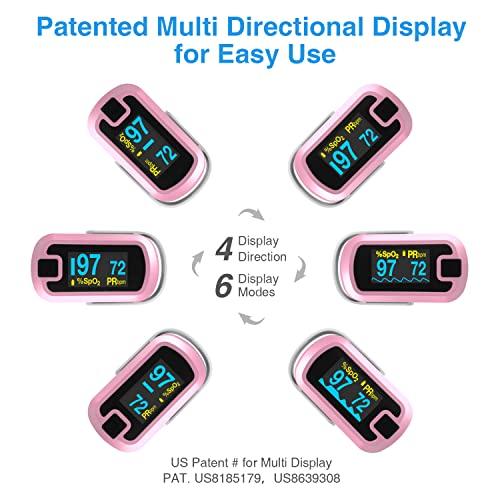 CHOICEMMED Mibest MD300CN340 OLED Pulse Oximeter Dual Color Pink