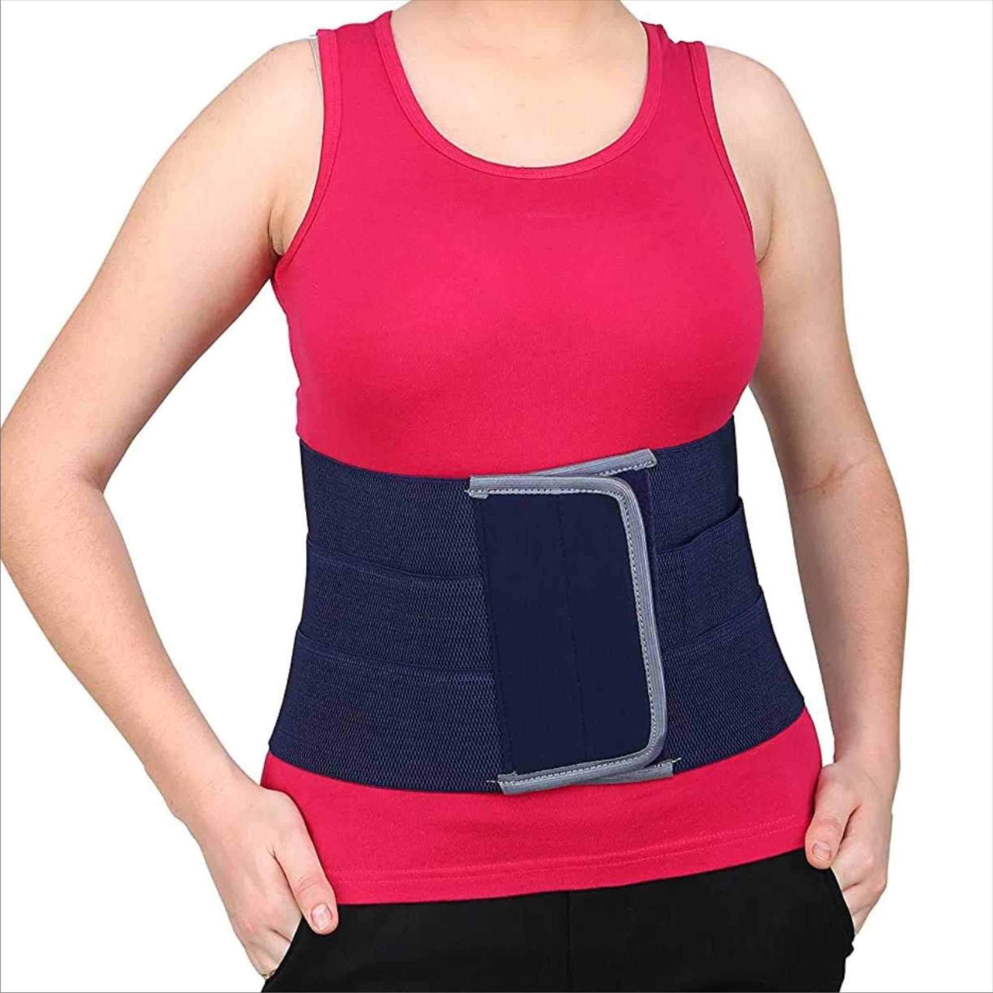 HINMIN HINMIN abdominal belt after delivery for tummy reduction, Lumbo Sacral, Lower Back Brace provides Back Pain Relief - Breathable Belt for Men and Women keeps your Spine Straight (S)