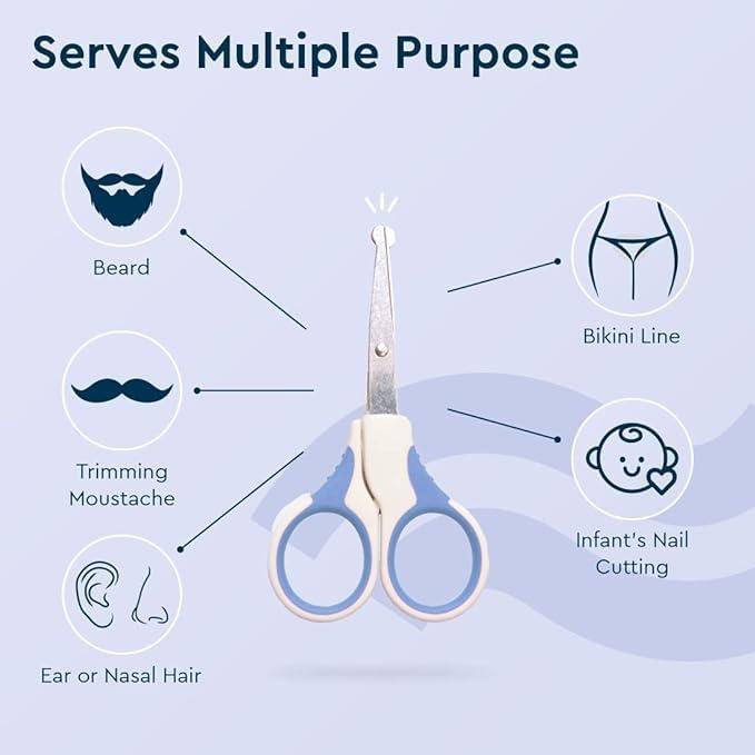Generic Precision Pubic Hair Trimming Scissors | Rounded Tips for Safe Grooming | Multipurpose Shears for Men and Women | Stainless Steel with Easy Handling | Comes with Hygeine Cap
