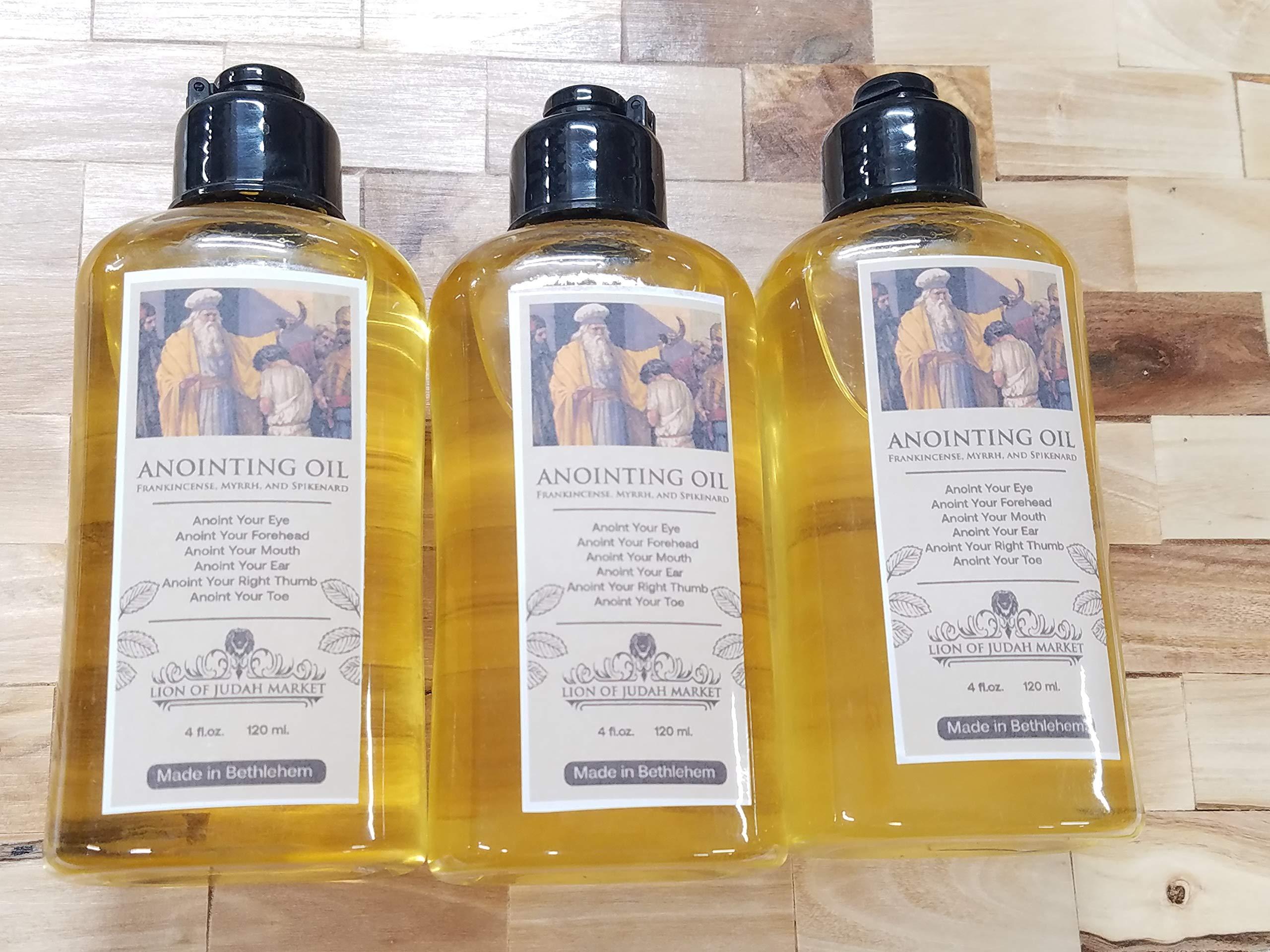 Bethlehem Gifts TM Anointing Oil with Frankincense Myrrh Spikenard Authentic Fragrance 120 Ml by Jerusalem Imports