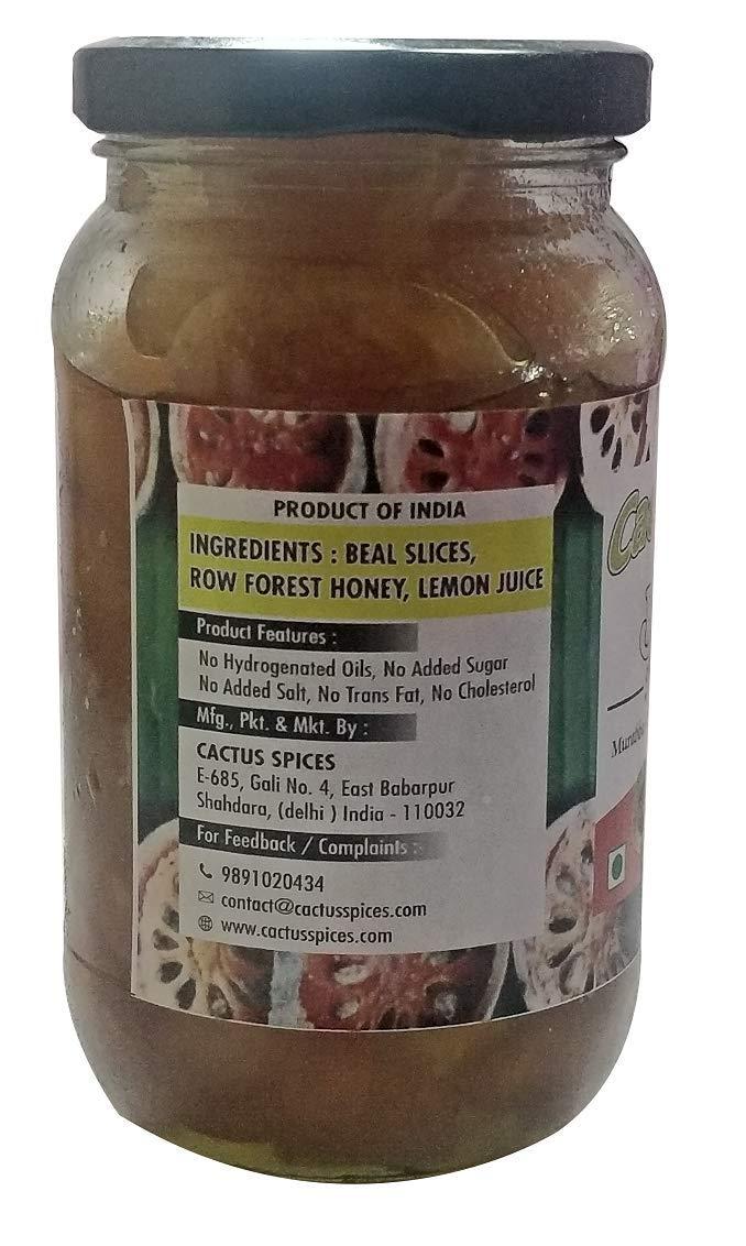 CACTUS SPICES Cactus Spices Homemade Bael Murabba with Row Forest Honey 450 G