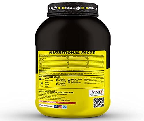 MUSCLE ELITE FITNESS MUSCLE ELITE FITNES VIPER MASS GAINER High Protein Gain For Strength,Size & Weight Men & Women | Protein 44g | Calories 1053 | Chocolate Fudge Supplement Supplement With T-shirt 3kg