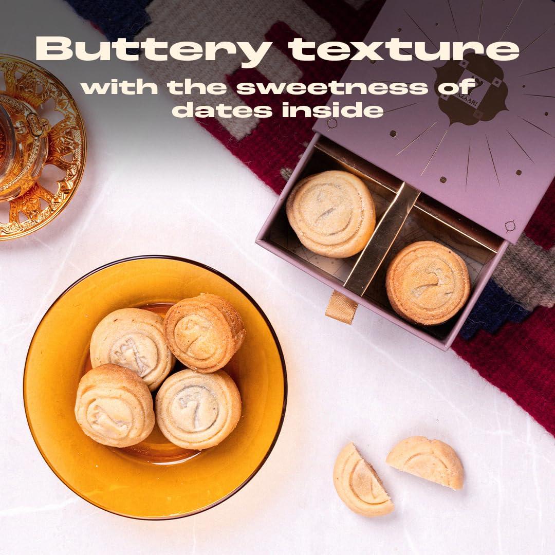 7 BAZAARI 7 BAZAARI Maamoul Cookies with Dates & Cinnamon - 200g (Pack of 10) | Authentic Middle Eastern Taste | Perfect for Snacking & Gifting | Premium Ingredients