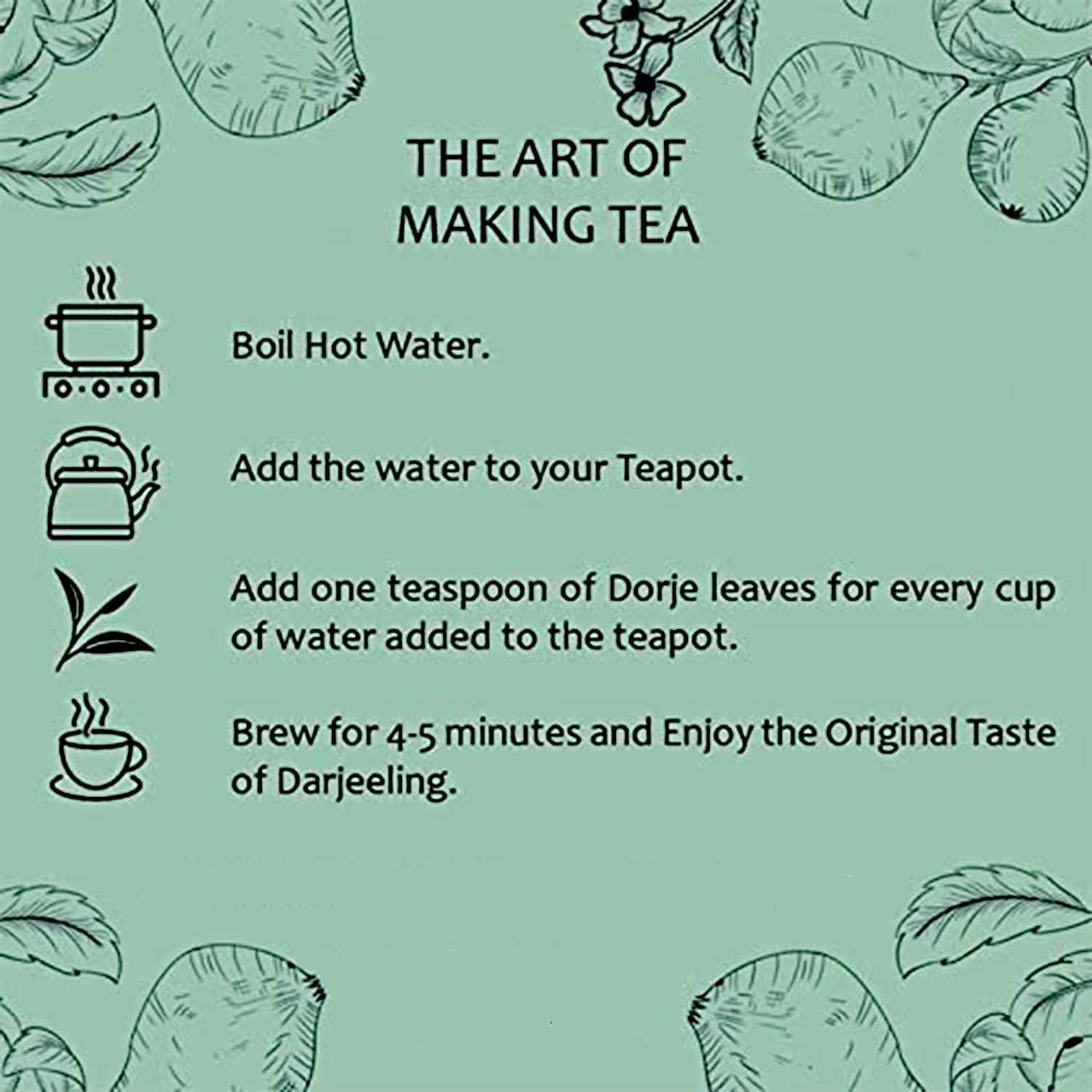 DORJE TEAS DORJE TEAS Chamomile Loose Tea - 100Gm|Organic Darjeeling Tea|Promotes Good Sleep, Stress Relief|Improves Immunity|Soothing Tea For Relaxation|For Glowing Skin|Pack-1
